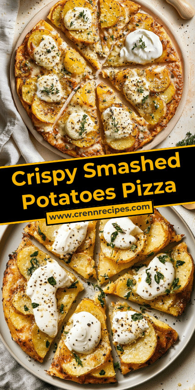 Crispy Smashed Potatoes Pizza