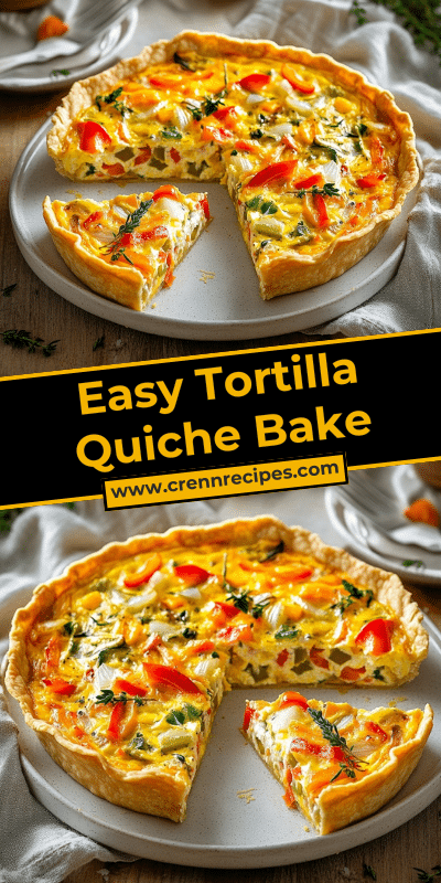 Easy Tortilla Quiche Bake