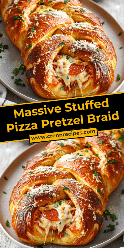 Massive Stuffed Pizza Pretzel Braid