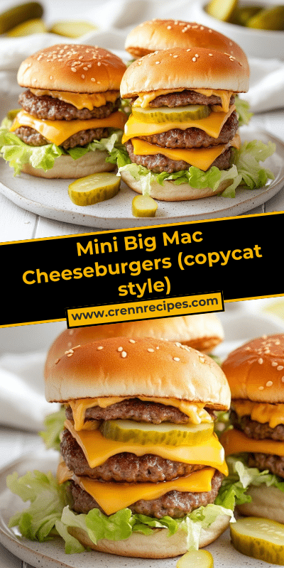 Mini Big Mac Cheeseburgers (copycat style)