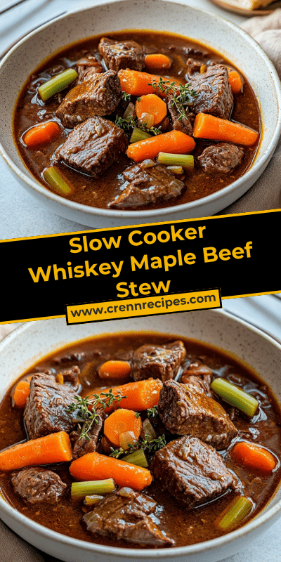 Slow Cooker Whiskey Maple Beef Stew