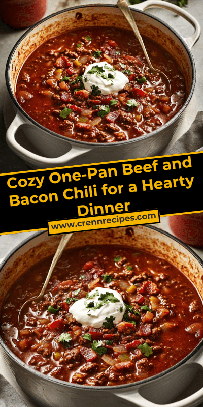 Cozy One-Pan Beef and Bacon Chili for a Hearty Dinner