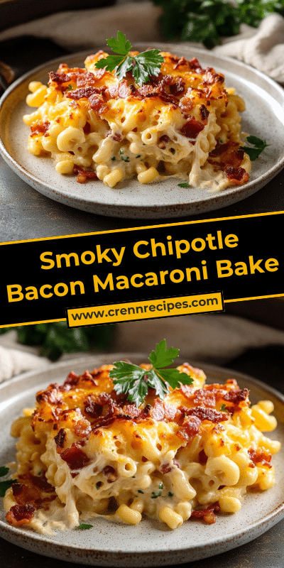 Smoky Chipotle Bacon Macaroni Bake