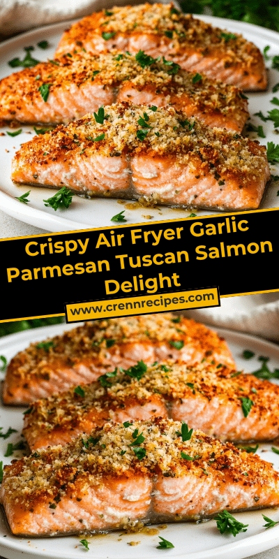 Crispy Air Fryer Garlic Parmesan Tuscan Salmon Delight
