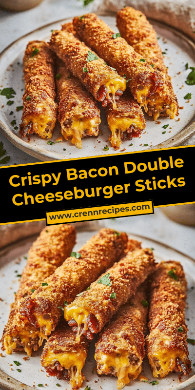 Crispy Bacon Double Cheeseburger Sticks