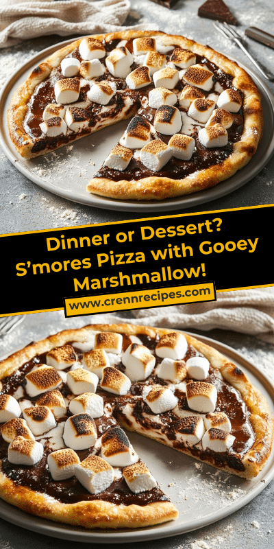 Dinner or Dessert? S’mores Pizza with Gooey Marshmallow!