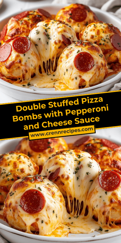 Double Stuffed Pizza Bombs with Pepperoni and Cheese Sauce