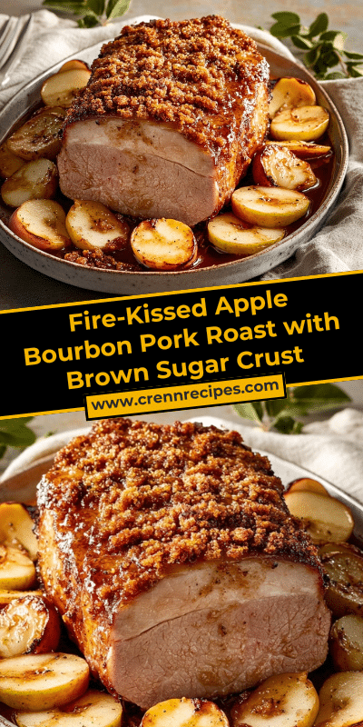 Fire-Kissed Apple Bourbon Pork Roast with Brown Sugar Crust