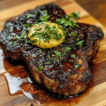 How to make Blackened Whiskey Ribeye with Sweet Maple Butter — key cooking step