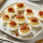How to make Brown Sugar Bacon Crunch Deviled Eggs Sharp Cheddar Dream — cooking process step