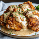 How to make Cajun Fried Chicken with Creamy Pepper Gravy — cooking process step