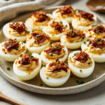 How to make Candied Bacon Honey Drip Deviled Eggs Bold Cheddar — cooking process step