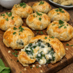 How to make Cheesy Spinach Artichoke Bombs — key cooking step