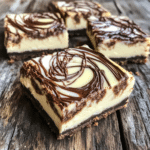How to make Chocolate Hazelnut Swirl Cheesecake Bars — key cooking step