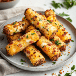 How to make Crispy Bacon Double Cheeseburger Sticks — cooking process step