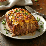 How to make Crispy Bacon Ranch Triple-Cheese Slab Meatloaf — cooking process step