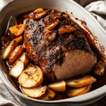 How to make Fire-Kissed Apple Bourbon Pork Roast with Brown Sugar Crust — cooking process step