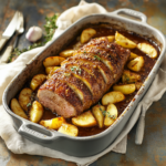 How to make Fire-Roasted Apple Brown Sugar Bourbon Pork Loin — cooking process step