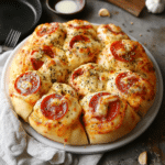 How to make Giant Pepperoni-Stuffed Garlic Knot Pizza — cooking process step