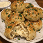 How to make Gooey Garlic Butter Chicken Alfredo Pizza Bombs — key cooking step