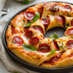 How to make Jumbo Pepperoni-Stuffed Pizza Spiral — cooking process step