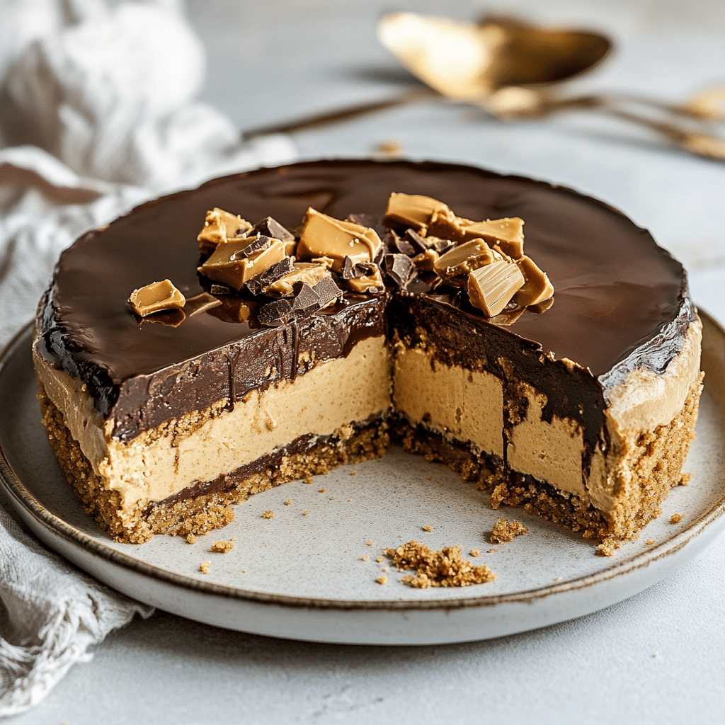Layered Chocolate Peanut Butter Cheesecake Madness — refined comfort food photo