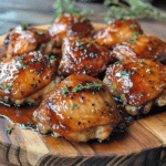 How to make Maple Bourbon Glazed Chicken Thighs — key cooking step
