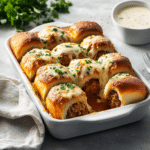 How to make Pull-Apart Meatball Sliders (Garlic Parmesan vibe) — cooking process step