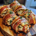How to make Savory Bacon-wrapped Stuffed Chicken Thighs — key cooking step