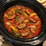 How to make Slow Cooker Sausage and Peppers a Flavorful One Pot Meal — key cooking step