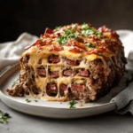 How to make Smoked Bacon Triple-Cheese Stack Meatloaf — cooking process step