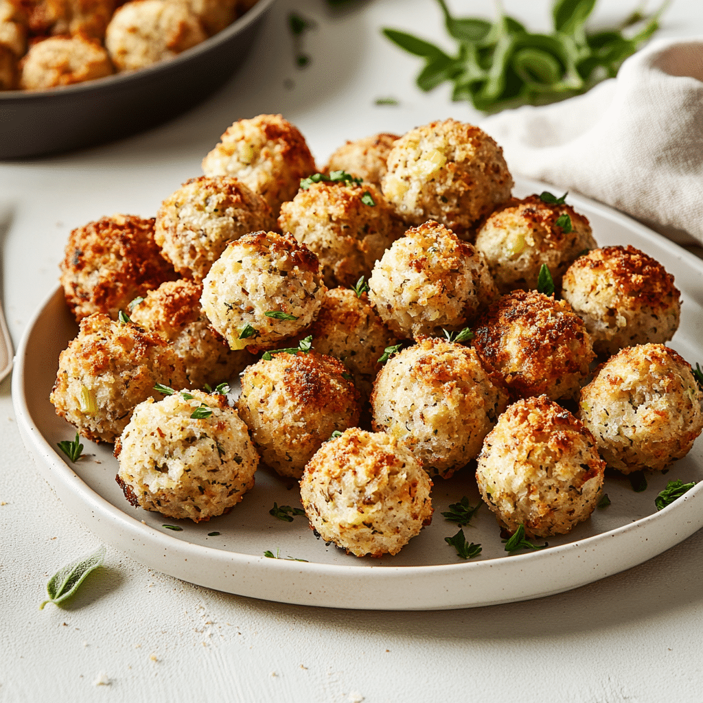 Turkey Stuffing Balls — refined comfort food photo