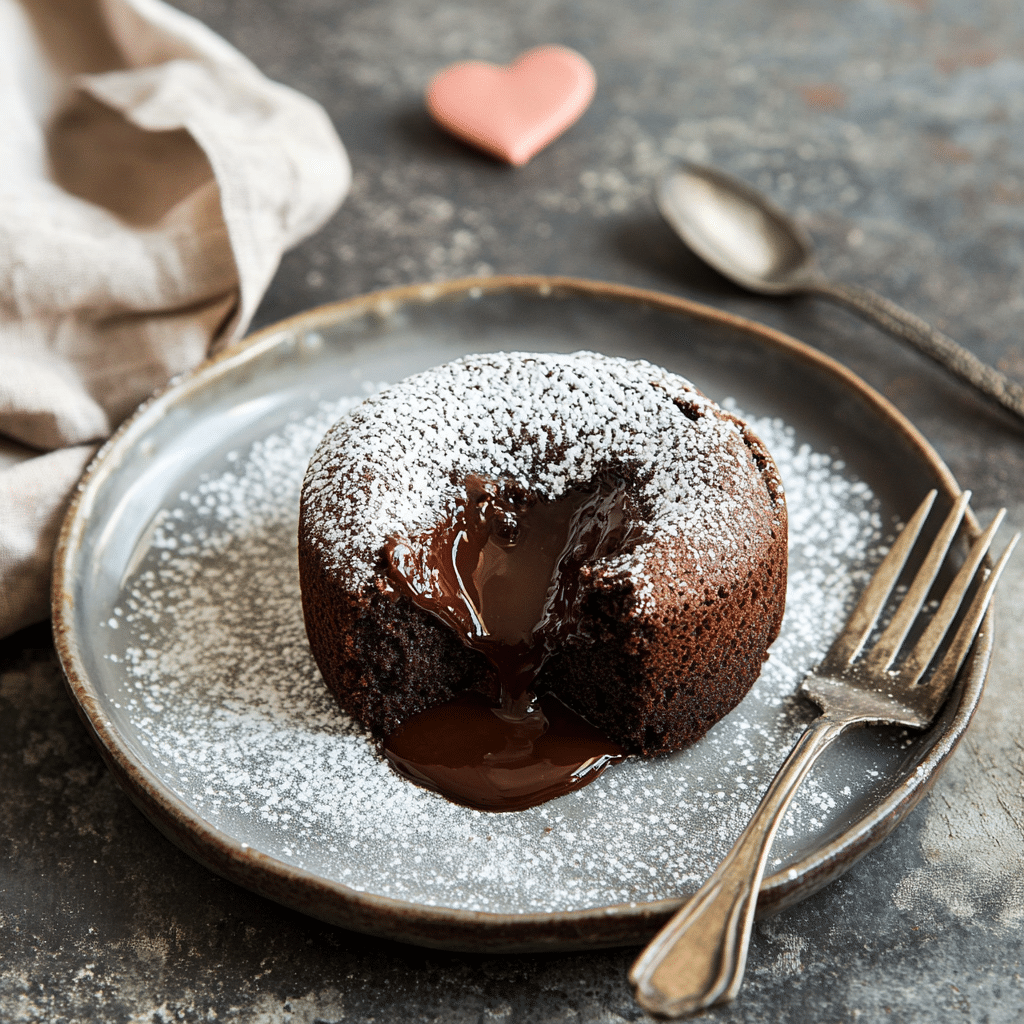 Valentine's Day Chocolate Lava Cake — refined comfort food photo