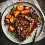 How to make Whiskey-Glazed Ribeye with Dark Honey Char — cooking process step