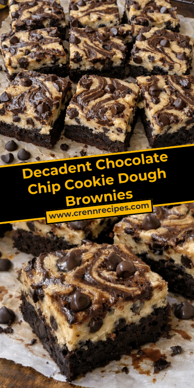 Decadent Chocolate Chip Cookie Dough Brownies