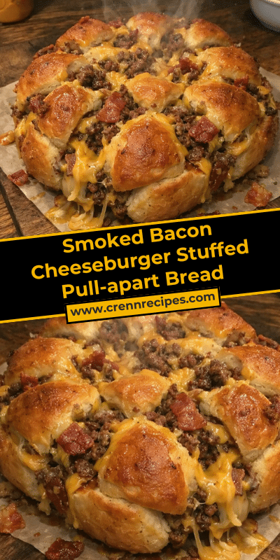 Smoked Bacon Cheeseburger Stuffed Pull-apart Bread