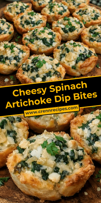 Cheesy Spinach Artichoke Dip Bites