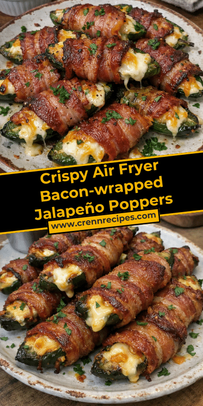 Crispy Air Fryer Bacon-wrapped Jalapeño Poppers