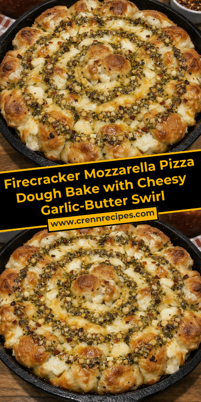 Firecracker Mozzarella Pizza Dough Bake with Cheesy Garlic-Butter Swirl