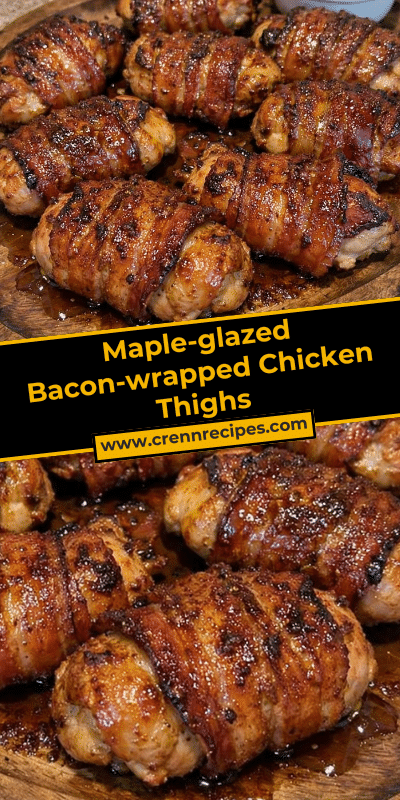 Maple-glazed Bacon-wrapped Chicken Thighs