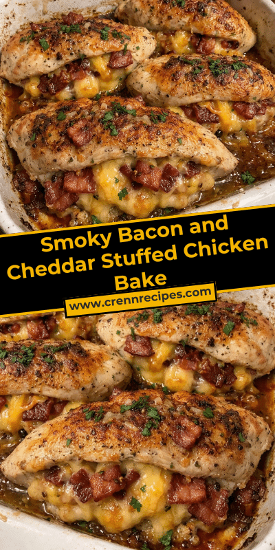 Smoky Bacon and Cheddar Stuffed Chicken Bake