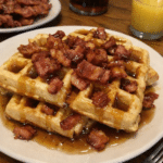 How to make Bacon Maple Sunrise Waffles — key cooking step