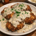 How to make Cajun Fried Chicken with Buttery Cream Pepper Gravy — key cooking step