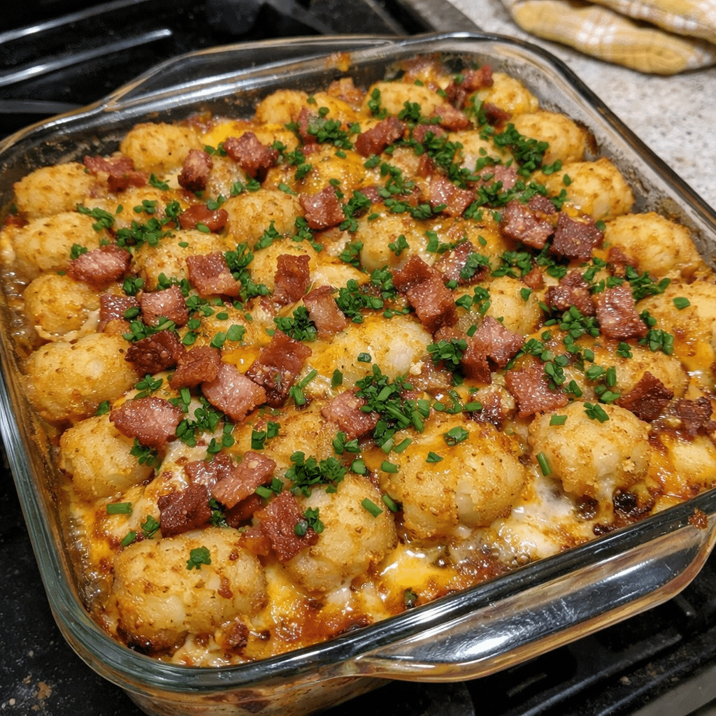 Loaded Bacon Ranch Cheeseburger Tater Tot Casserole — restaurant-quality recipe photo