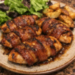 How to make Maple Glazed Bacon-wrapped Chicken Delight — key cooking step