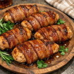 How to make Maple-glazed Bacon-wrapped Chicken Delight — key cooking step