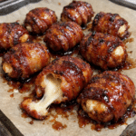 How to make Sticky Honey BBQ Bacon Bombs Stuffed With Melty Mozzarella — key cooking step
