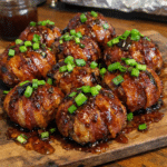 How to make Sticky Honey BBQ Bacon Bombs — key cooking step